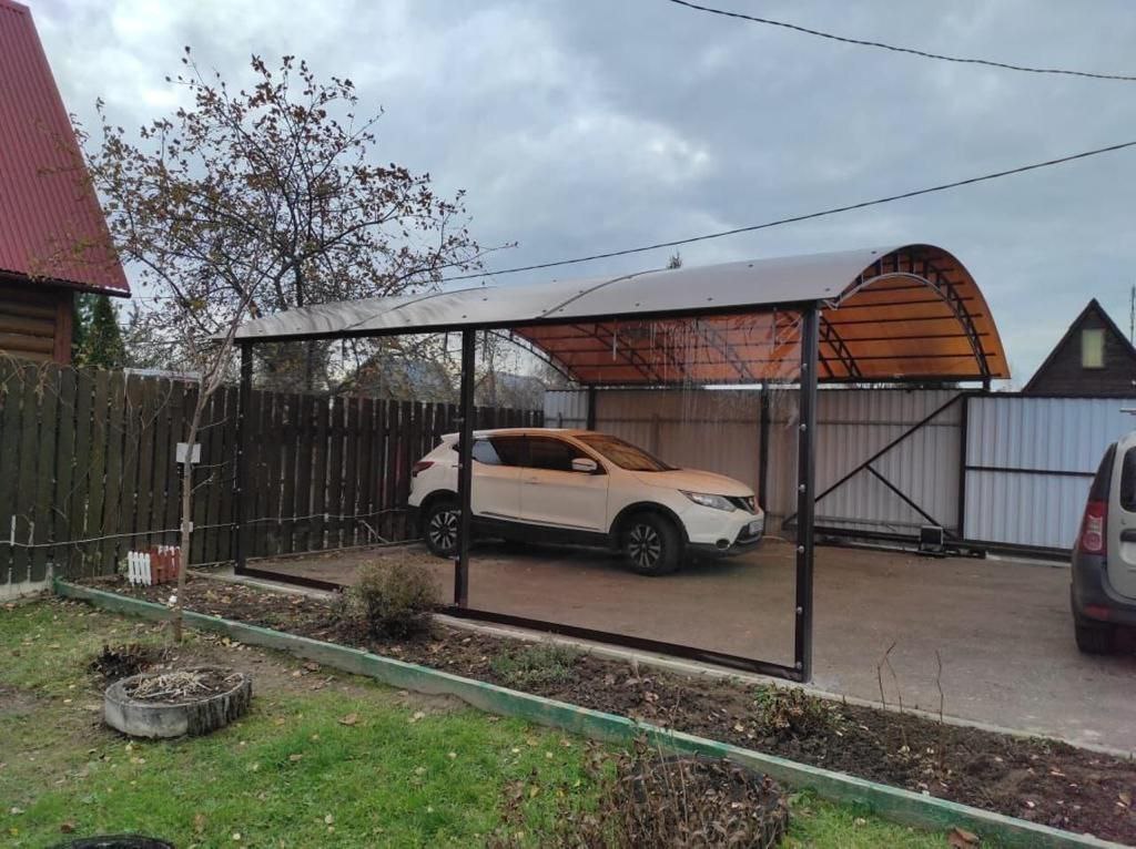 Прозрачные шторы ПВХ для навеса под автомобиль в Угличе